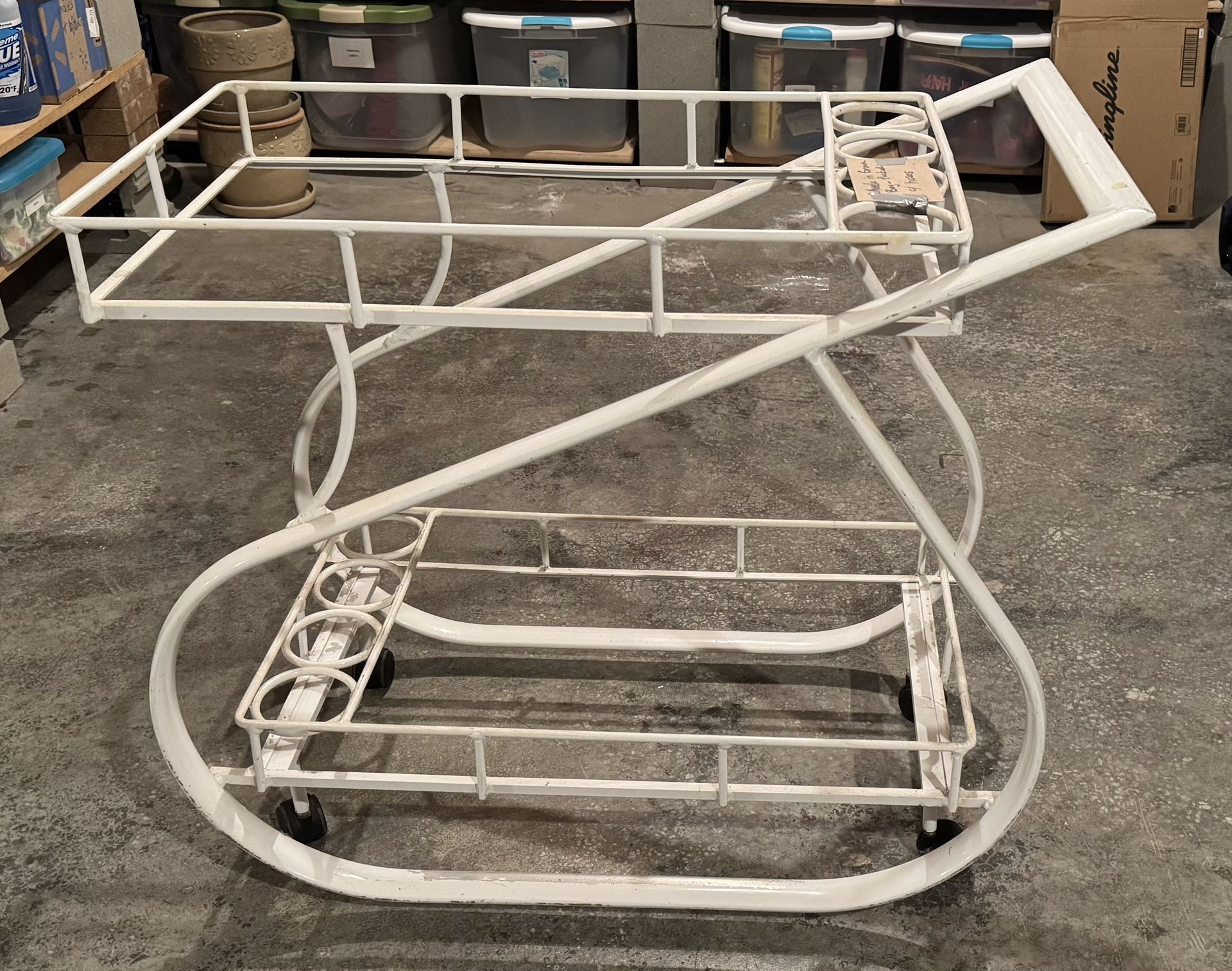 Reduced! Drink, Food Or Plant Cart with 2 Shelves