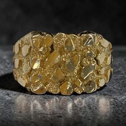 Gold nugget ring #33350
