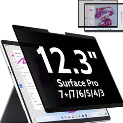 Upgrade Privacy Screen For Surface Pro 7 Plus/7/6/5/4/3 12.3 Inch, Fully Removable Anti Glare Blue L