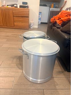 3 aluminum steamer pots