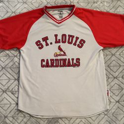 Mens Sz Lg Stitches MLB Baseball St. Louis Cardinals Mesh Warm Up Pullover Shirt #stlouiscardinals #saintlouiscardinalsjersey #saintlouiscardinalshirt