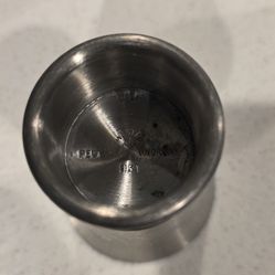 vintage Norwegian pewter shot cups