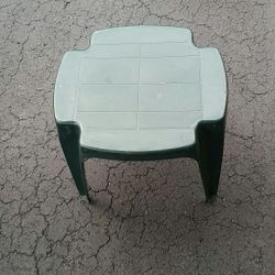 Green plastic table