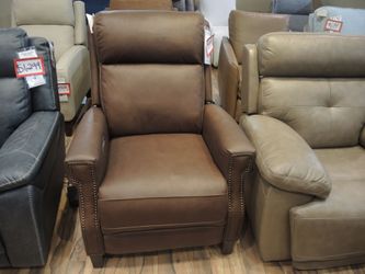 Leather Triple Power Recliner — Barcalounger (Brown)