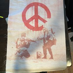 Banksy Peace Solider Poster