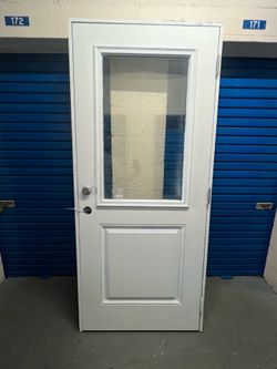 36x80 hurricane impact fiberglass door with frame