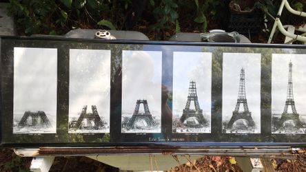Litho-Of the construction of the Eiffel tower