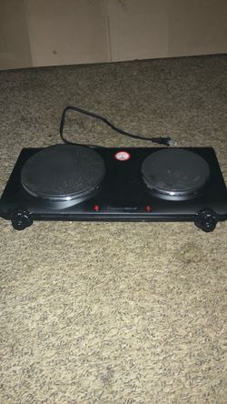 Elite Gourmet EDB-302BF Countertop Double Cast Iron Burner