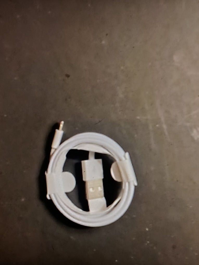 iPhone USB Cable Connect To Vehicle Port Or Laptop Computer 
