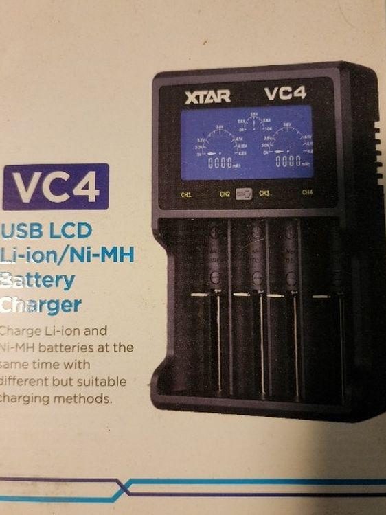 Xtar Vc4 Usb Lcd Li-ion/ni-mh Battery Charger