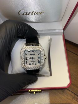 🔥💎🔥💰 ON SALE ALL WHITE ICED OUT DIAL MOISSANITE WAYCH