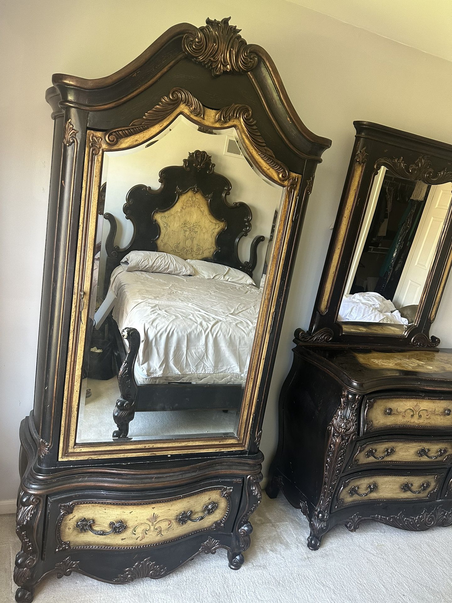 Pulaski dresser and bed with mattress included 