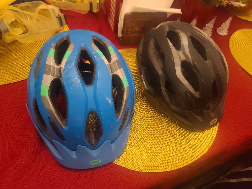 2 Adult small bicycle helmets good shape. $10 apiece