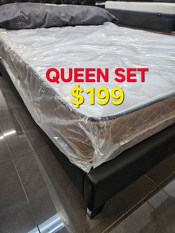 Brand New  !! Queen set  $199 (( Mattress And Box Spring  ))