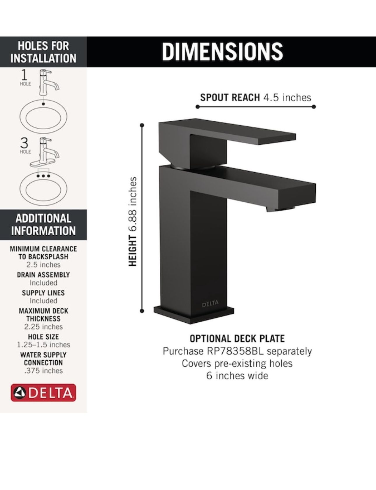 Delta bathroom faucet