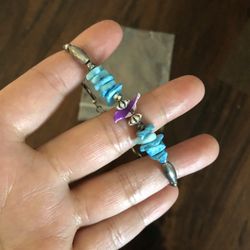 Blue Stone Bracelet Silver