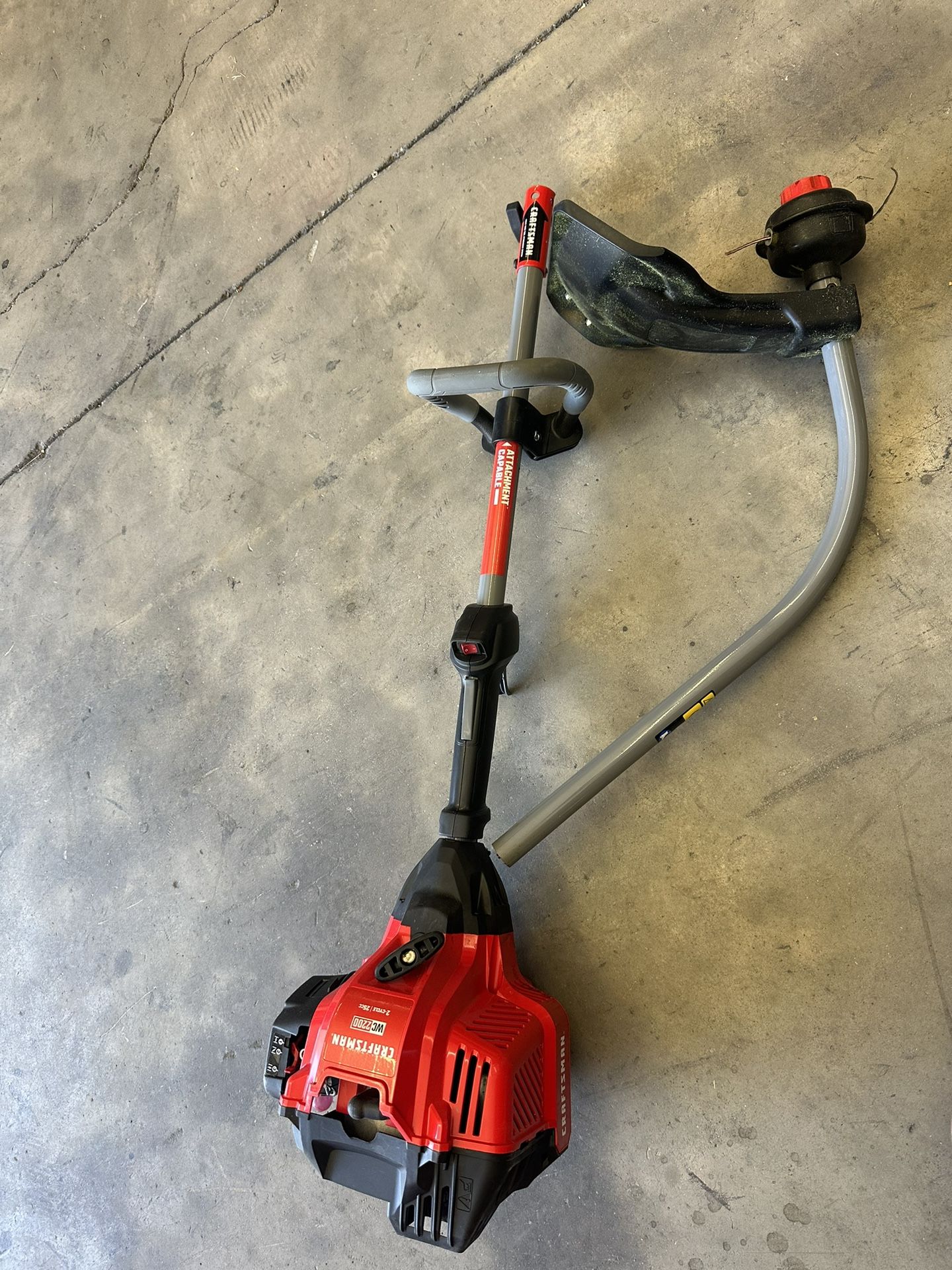 CRAFTSMAN WC2200 25-cc 2-cycle 17-in Curved Gas String Trimmer with Edger Conversion Capable Item #(contact info removed) | Model #CMXGTAMDCS25