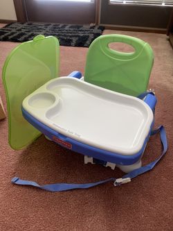 Booster seat chair, table and tray cover (35.65 new)Fisher Price brand