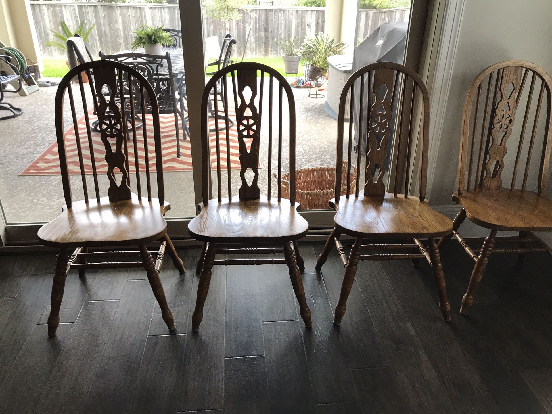 Solid Oak chairs - set of 4