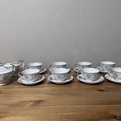 Vintage Empress China Japan Tea Set – 18pc Fleurette 601