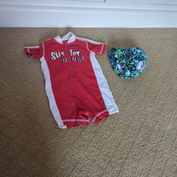 Baby Swim Diaper And Rashguard 