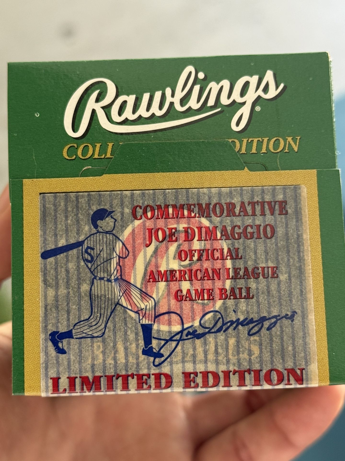 Rawlings American League Joe DiMaggio Commemorative Baseball NEW Limited Edition