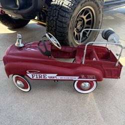 Vintage  metal truck pedal car -Jet Flow Drive model, produced by the Burns Novelty & Toy CA
