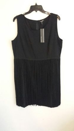 Reduced!! Womens Little Black Dress with Fringe Daisy Fuentes size 16