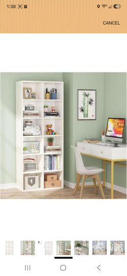 White Open Cube Bookcase Shelving Unit