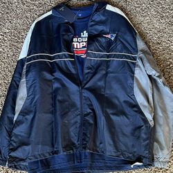 Brand New Mens Patriots Wind Breaker and Tshirt