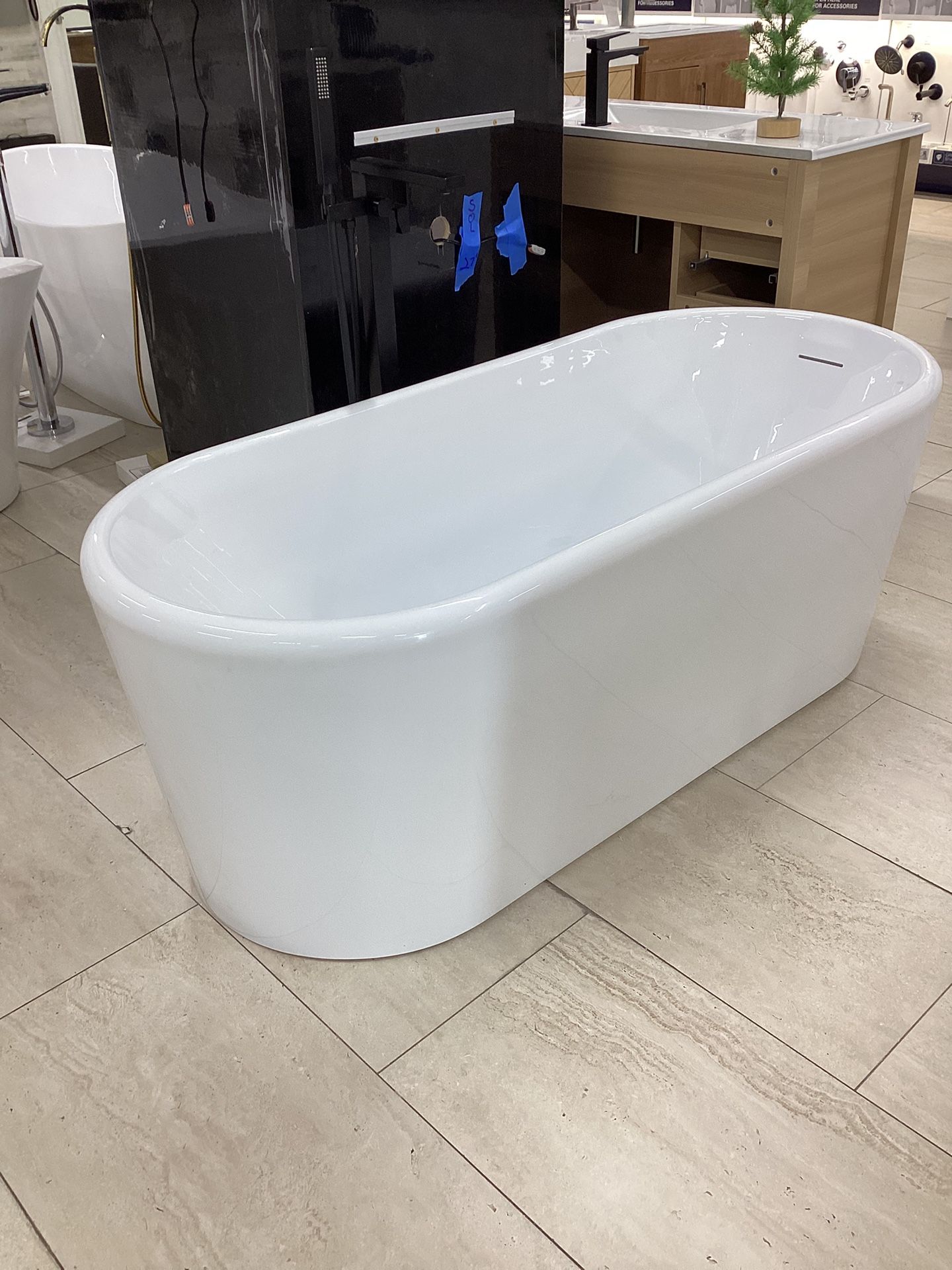 63” Bathroom Freestanding Bathtub One Piece Acrylic With Steel Frame With Legs Ready For Pick Up Today
