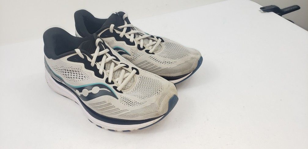 Saucony Mens Ride 14 S20651-35 Gray Running Shoes Sneakers Size 9.5 W