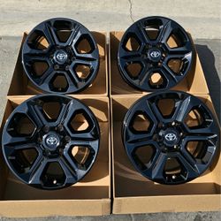 17” Toyota 4Runner original factory OEM rims in new gloss black