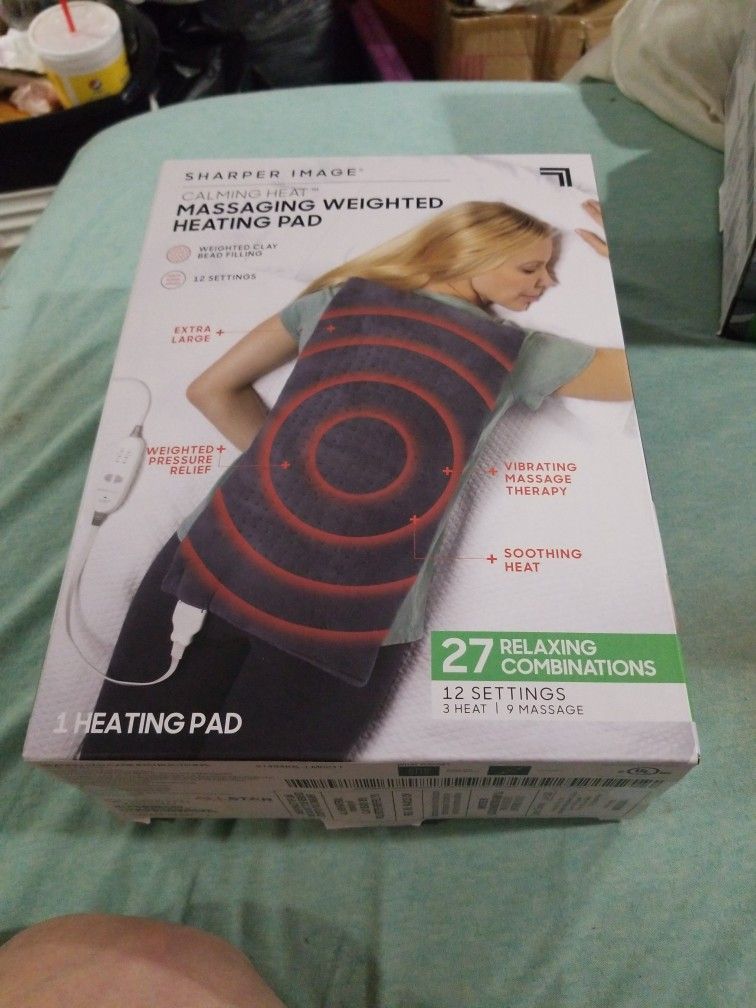 Sharper Image Massaging Weighted Heating Pad