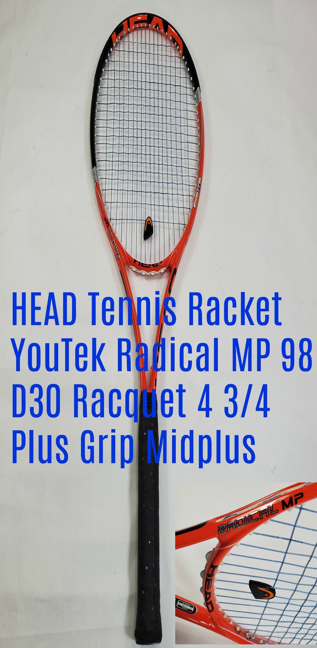 Head Tennis Racket YouTek Radical MP 4 3/4 Plus Grip Midsize