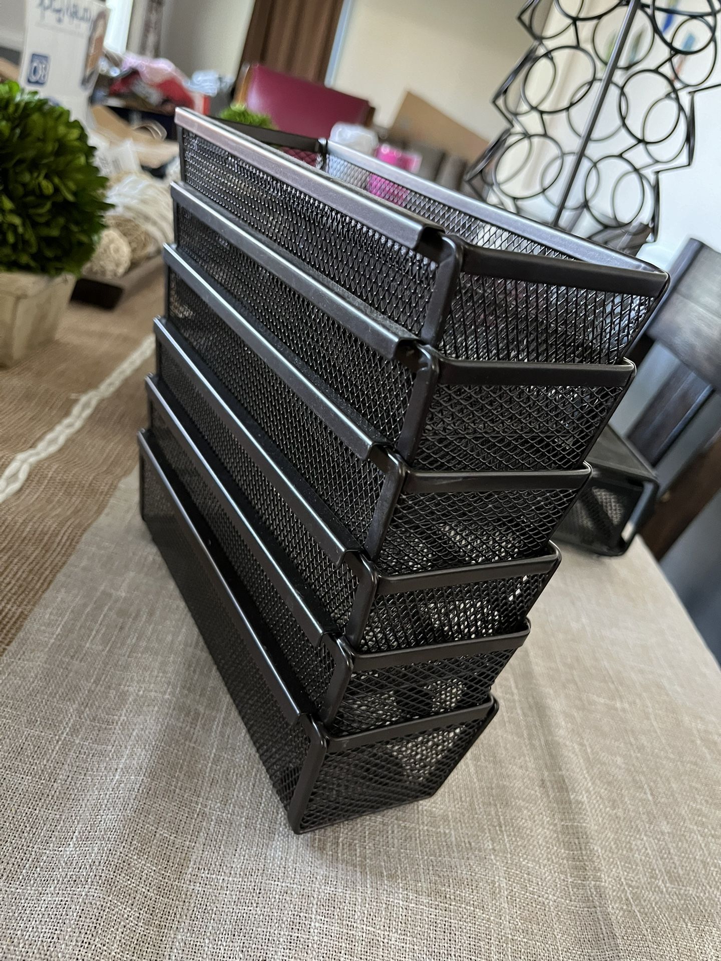 Mesh Wire Interlocking Silverware Holder