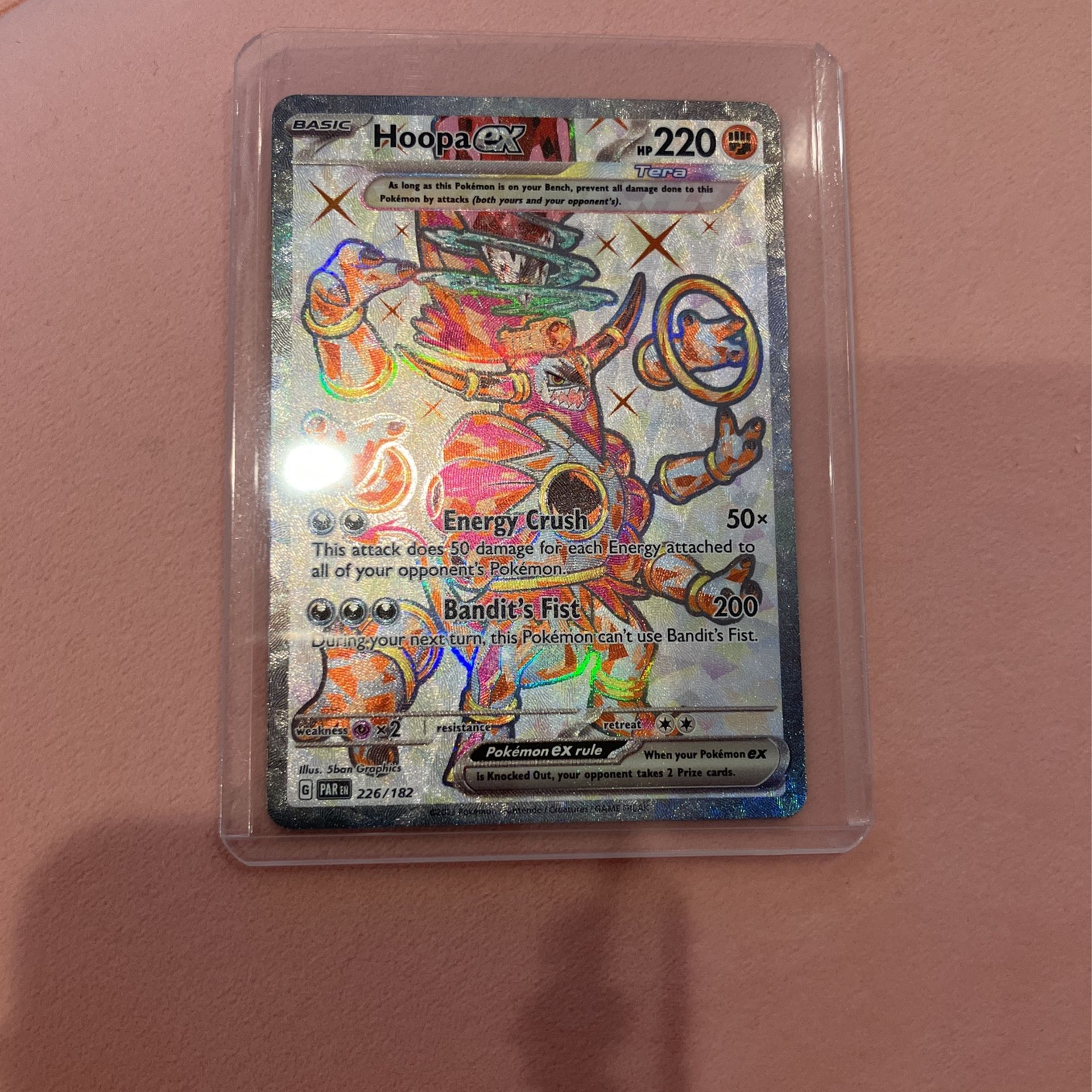 Hoopa Ex Full Art Holo Pokémon 2023 Trading Card 226/182 New! Will Get A 10 Grading!