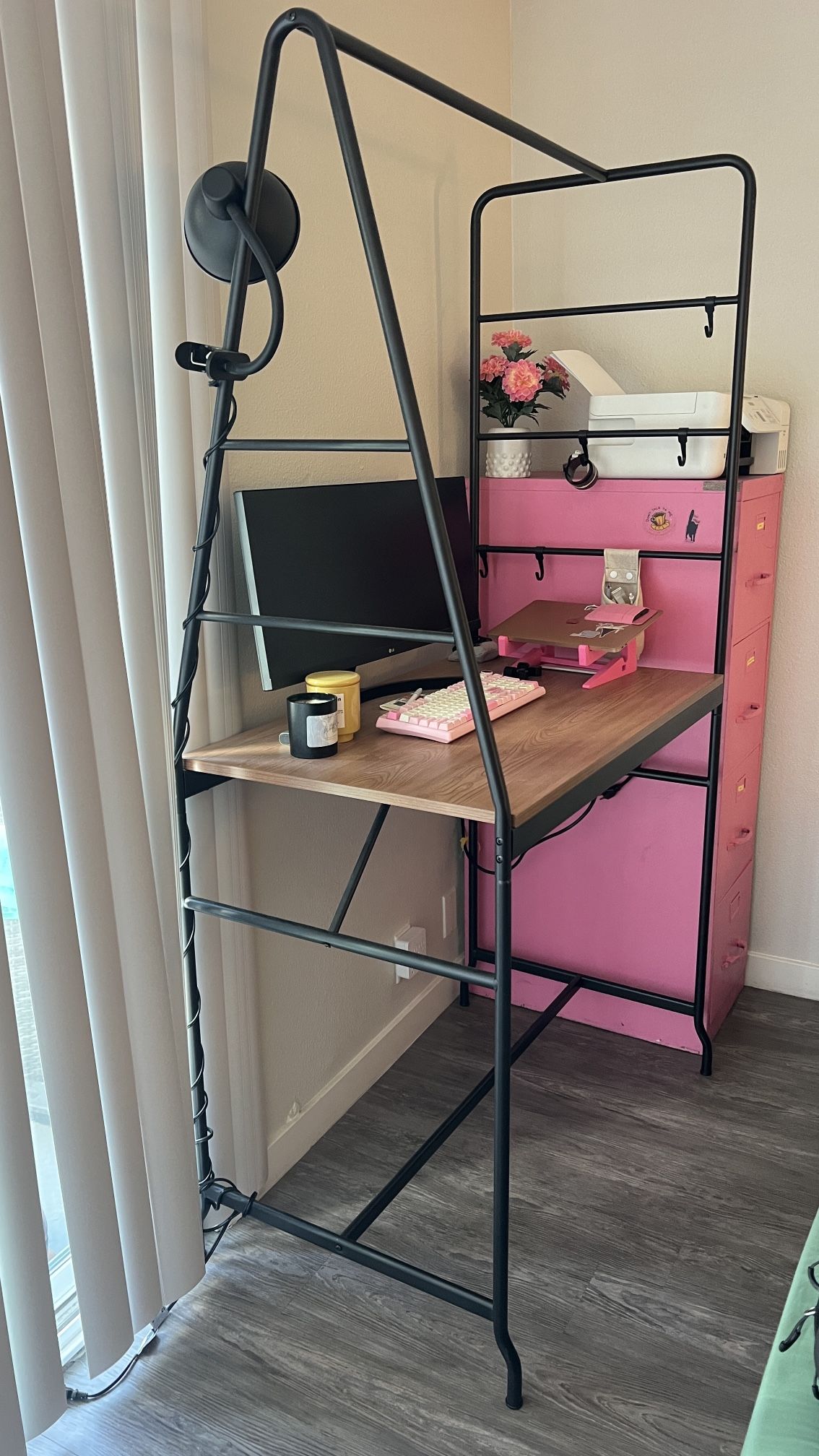 HAVERUD Table With Storage Ladder And Bar Stool Set