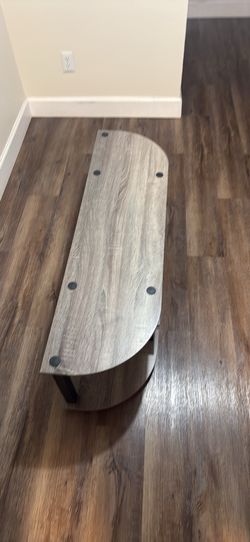 Curved Wooden TV Stand Media Console