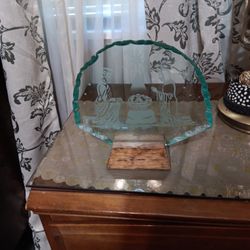 Holy Family..Glass..can Be Use As a Night Lamp