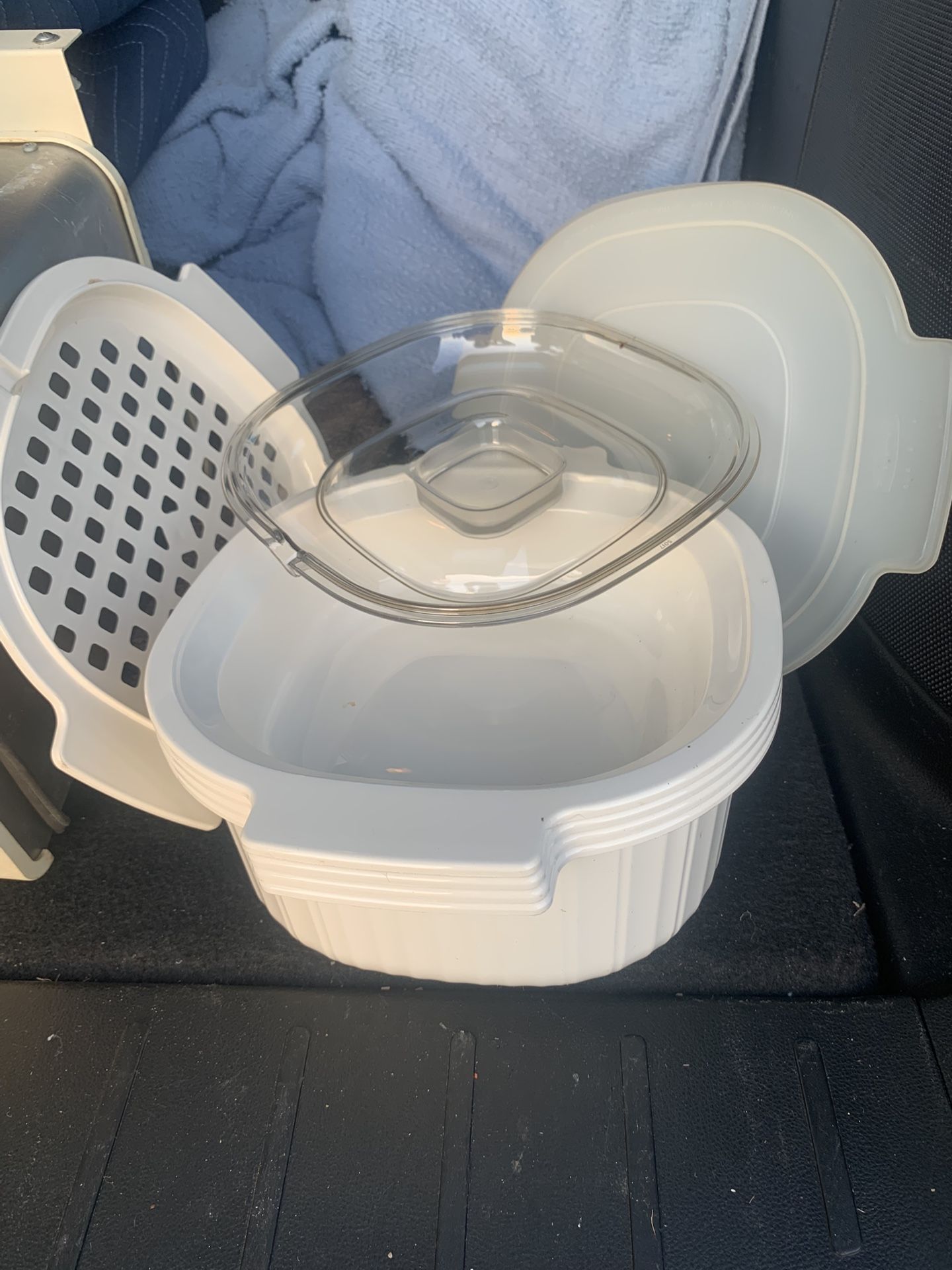 Microwave Casserole Dish Set With Steamer And Lids