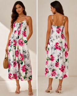 🌸 Abercrombie & Fitch Floral Midi Dress – NEW With Tags 🌸