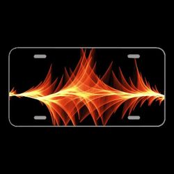 License Plate Novelty Car Front Brush Particles Wave Line Light