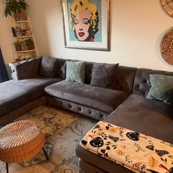 Three Piece Couch Set Grey