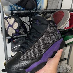 jordan 13 black purple 