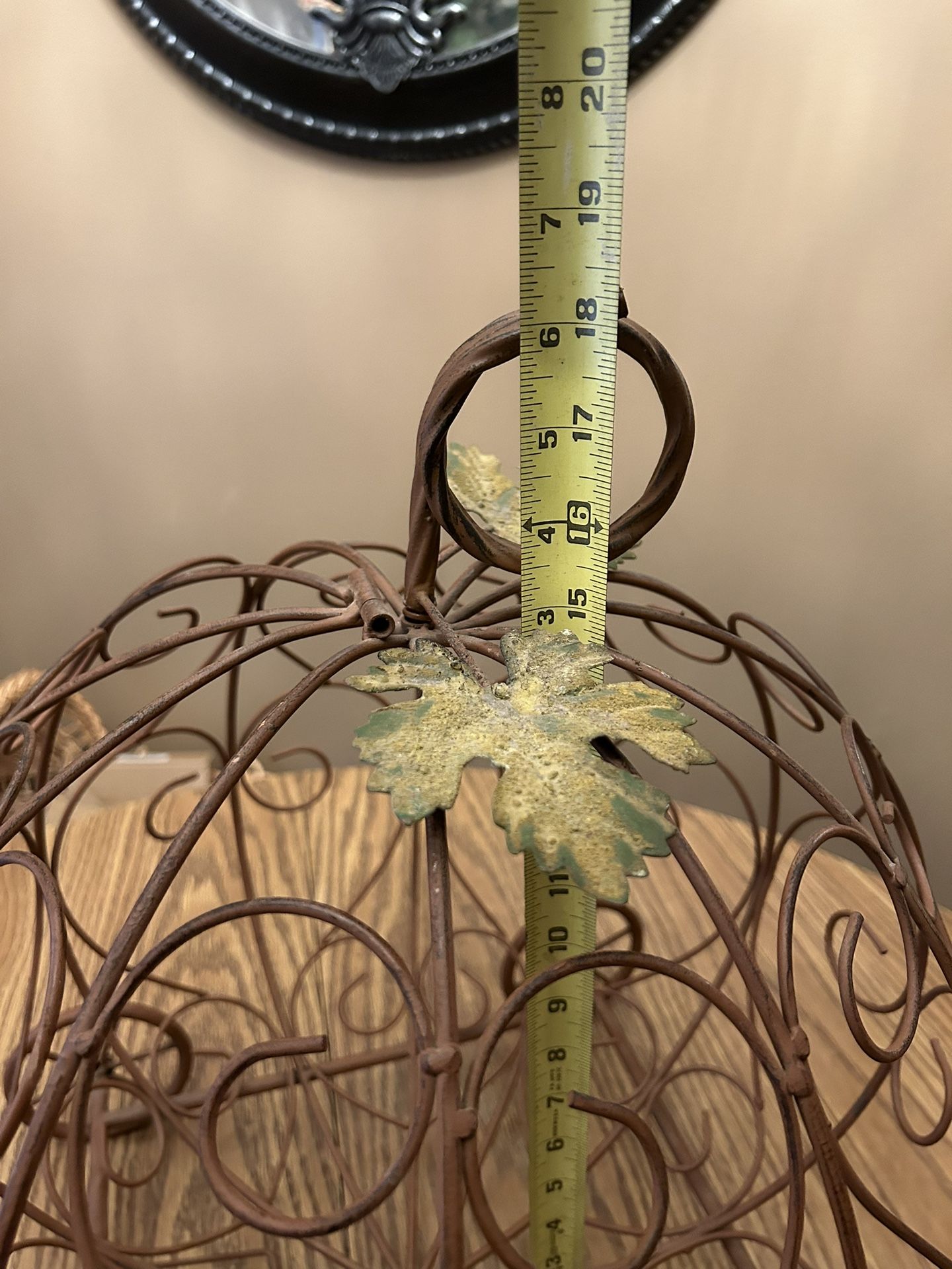 Pumpkin carriage, metal scroll 18" tall fall wedding princess birthday cinderella decor See photos for all measurements. Can we spray painted to mat