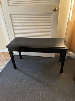 Black Piano Bench with Storage. 35” x 14” x 19” H