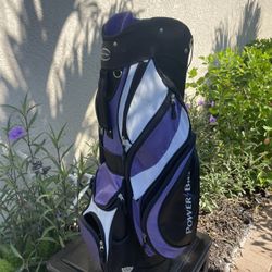 womans golf cart bag by Power bilt with club dividers