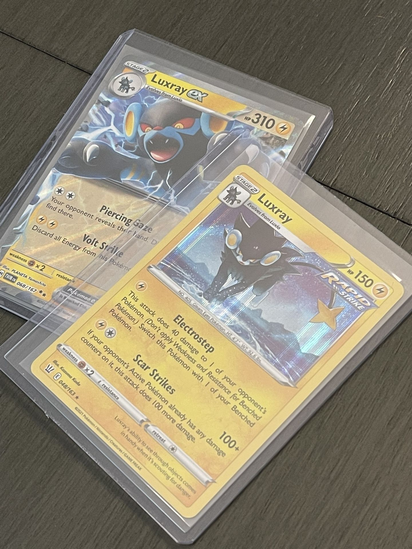DOUBLE RARE Luxray EX Card And RARE Luxray Pokemon Card