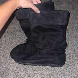 Black Suede Boots 